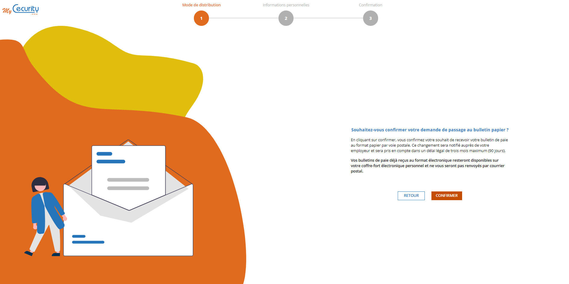 Page d'information de refus des CGU